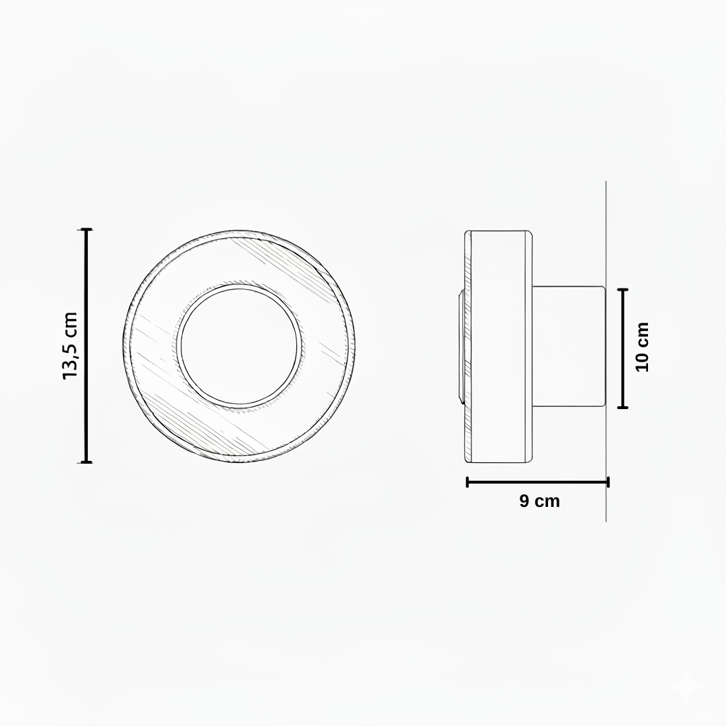 Applique_ronde_murale_schema-2d-dimension